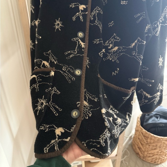 *MATCHING SET* Black Horse Pattern Jacket + Vest - Picture 5 of 9